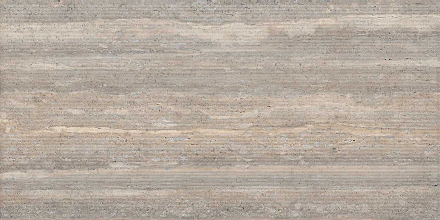 Marazzi, Mystone Travertino - M9G0 - Silver, Strutturato, 60x120cm, 10.00mm, Rett.