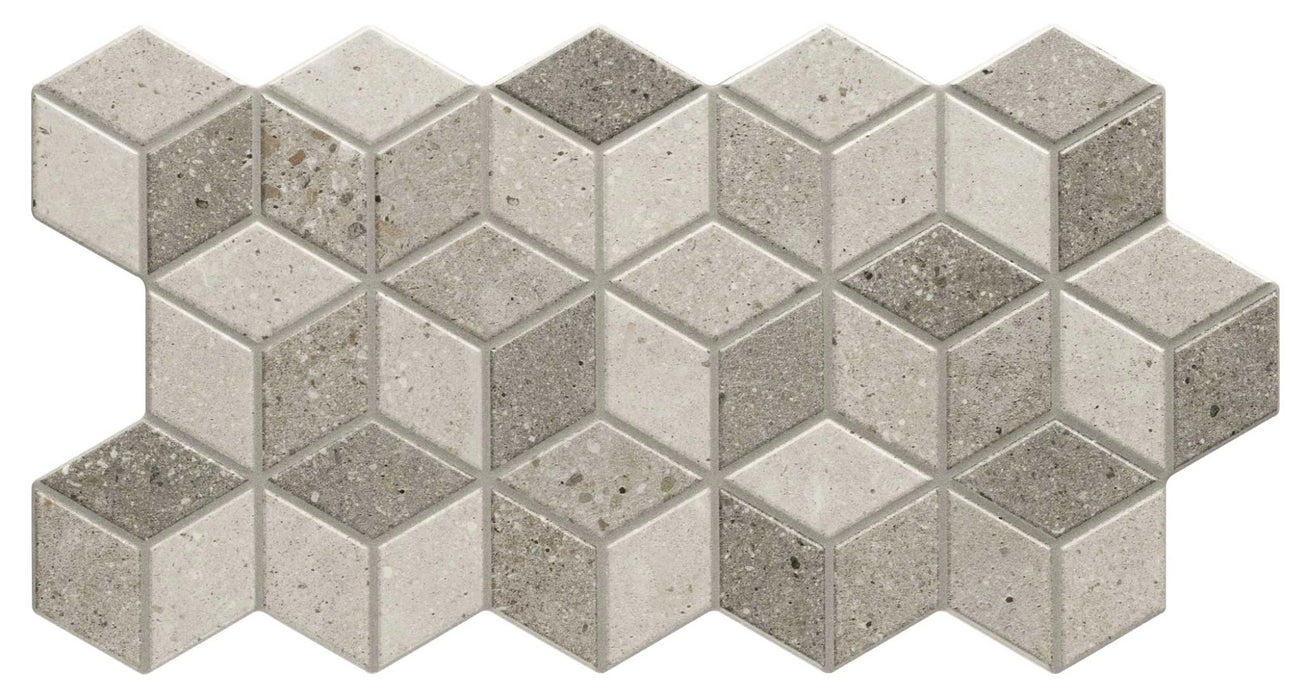 Realonda, Rhombus - Stone Grey, Mate, 26.5x51cm, 10.00mm