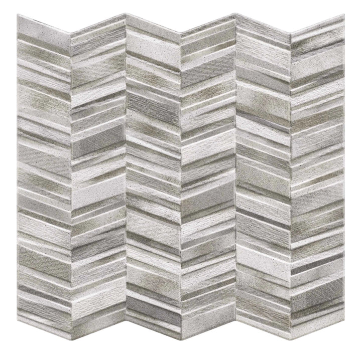 Realonda, Chevron - Grey, Mate, 44x44cm, 10.00mm