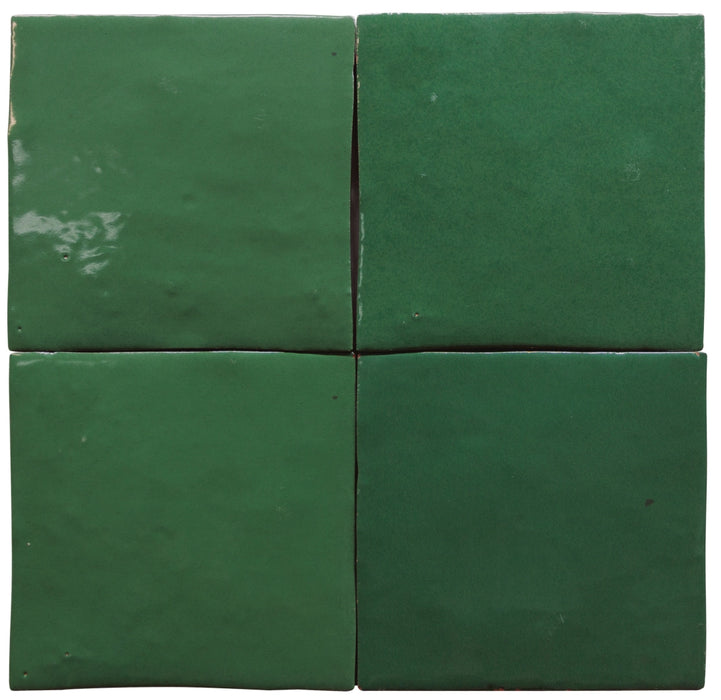 Cevica, Zelij - CEM10 - Verde Botella, Brillo, 10x10cm, 10.00mm