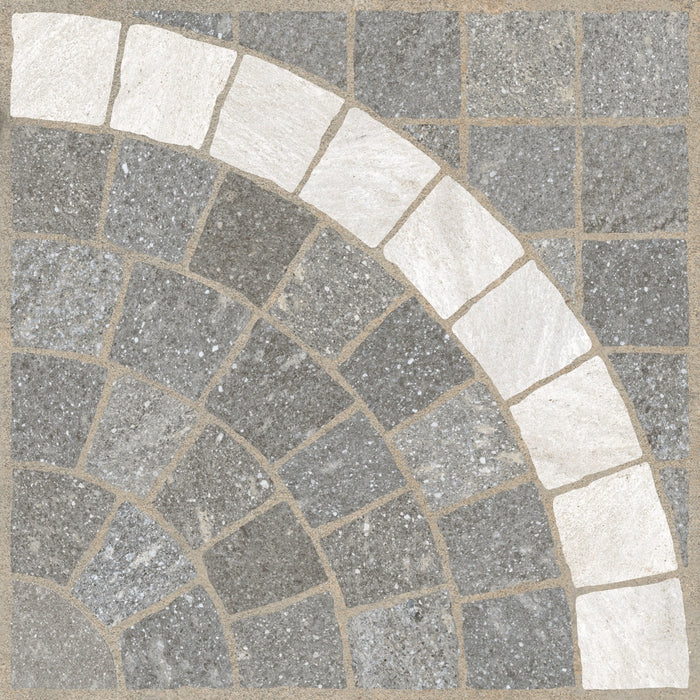 Ceramica Rondine, Aurelia - Emilia - Valeria - J88184 - Grigio Arco Bianco, Naturale, 60x60cm, 20.00mm, Rett.