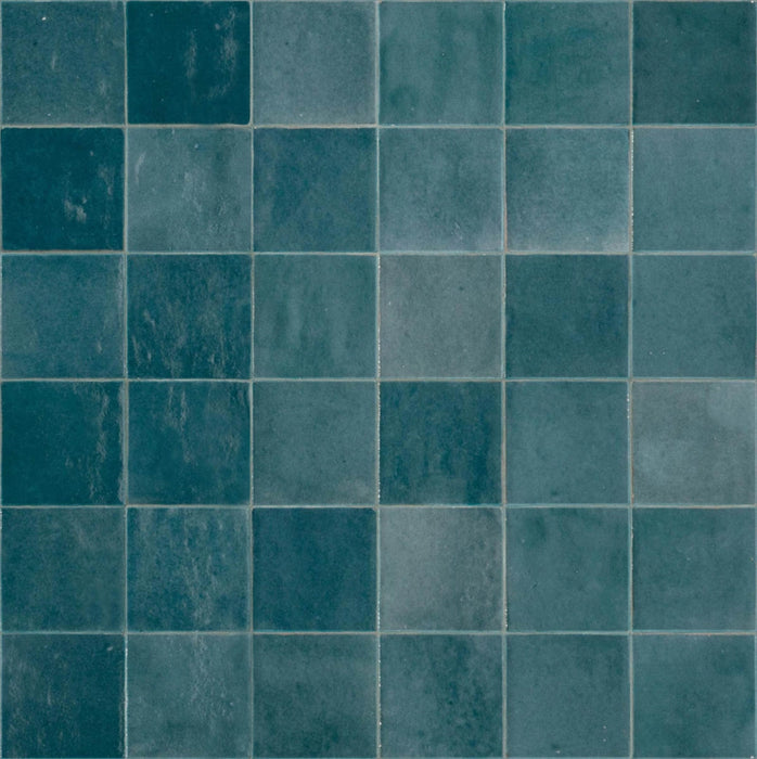 Marazzi, Crogiolo_Zellige - M5P6 - Petrolio, Lux, 10x10cm, 10.00mm