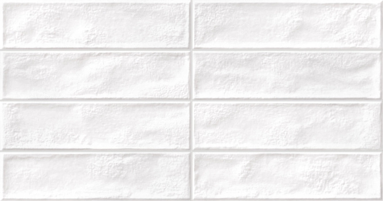 Geotiles, Manhattan - White, Natural , 31.6x60cm, 10.00mm