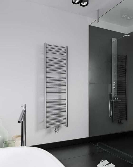 Instamat Inox Gebogen Elektrische radiator - 250W - 73x50,5cm - RVS Geborsteld -  IB70.50ES02