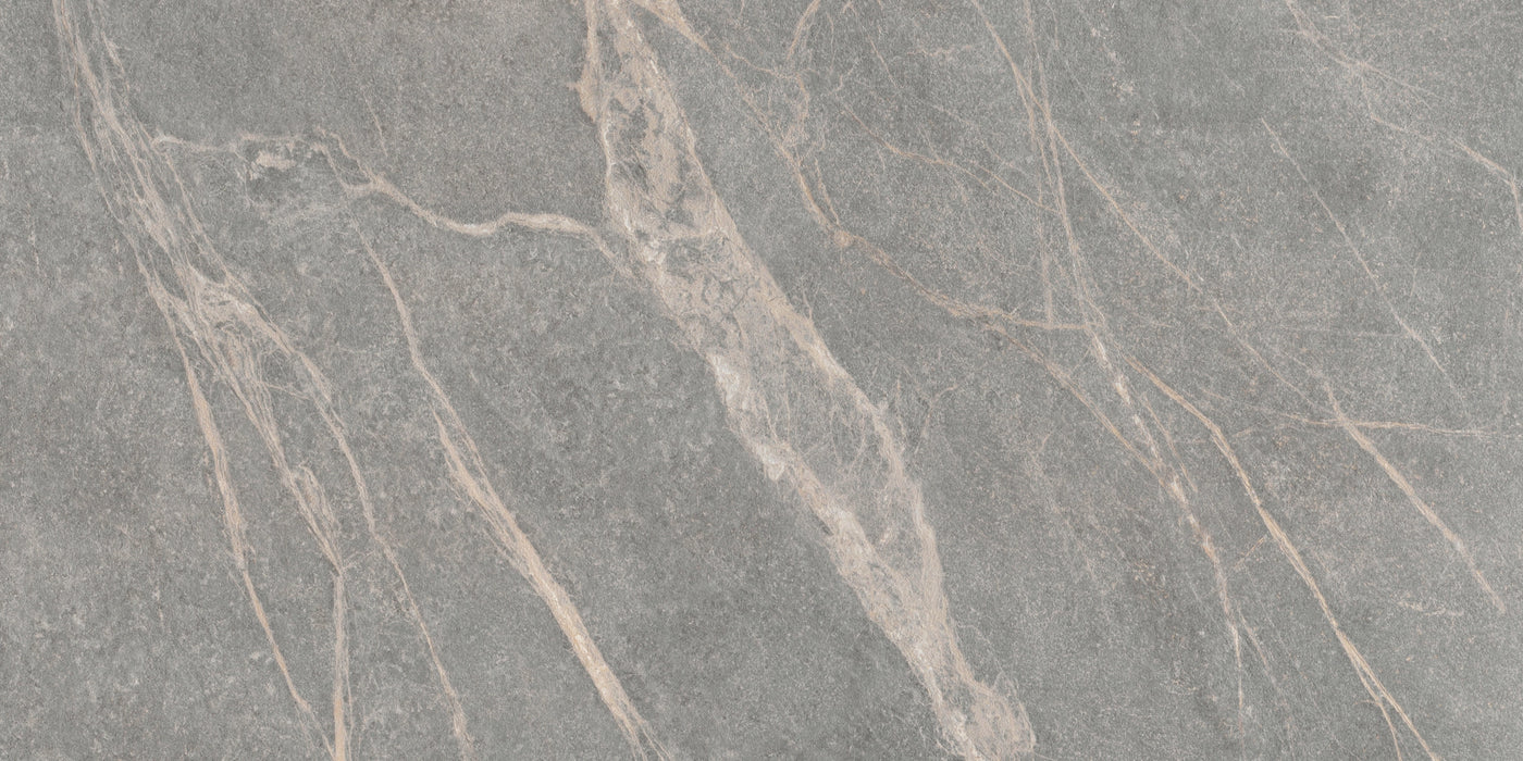 Cercom, Soap Stone - 1067743 - Grey, Rock, 60x120cm, 9.50mm, Rett.