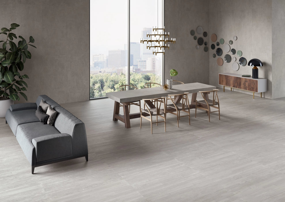 Provenza Ceramiche, Re-play Concrete - EKF5 - White, Cassaforma Flat, 30x60cm, 9.50mm, Rett.