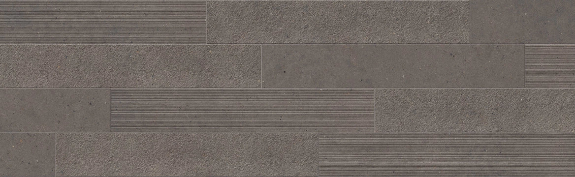 Italgraniti, Silver Grain + Ceppo Di Gré - SI05EAM - Silver Grain Dark, Mix Superfici, 20x120cm, 9.00mm, Rett.