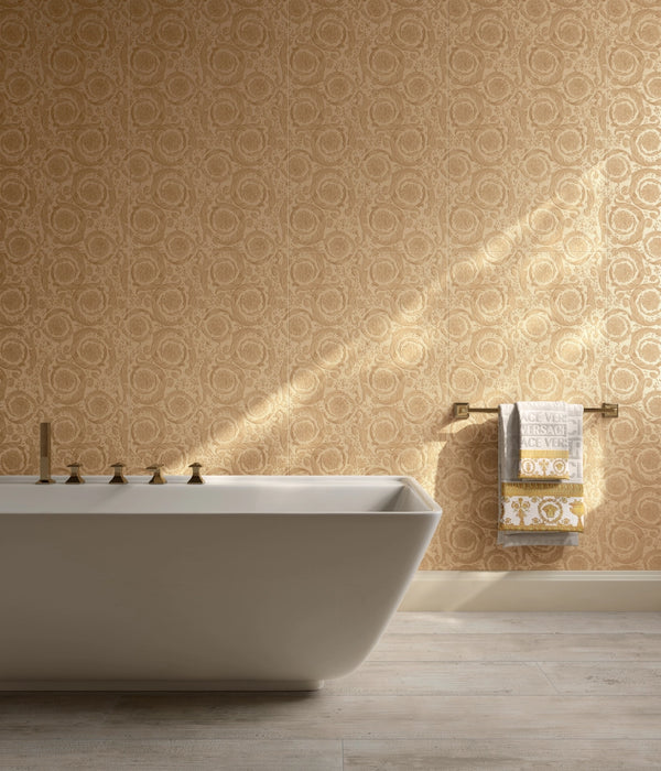 Versace Tiles, Icons - G28316 - La Greca Midi Kaki, Naturale, 60x120cm, 10.00mm, Rett.