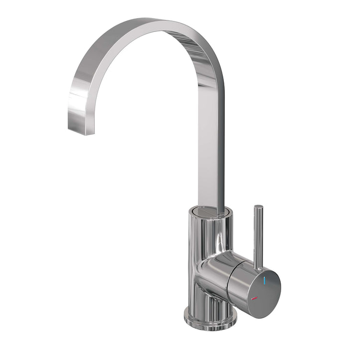 Brauer Edition wastafelkraan hoog cascade - Geborsteld Koper PVD - 5-GK-003-S3