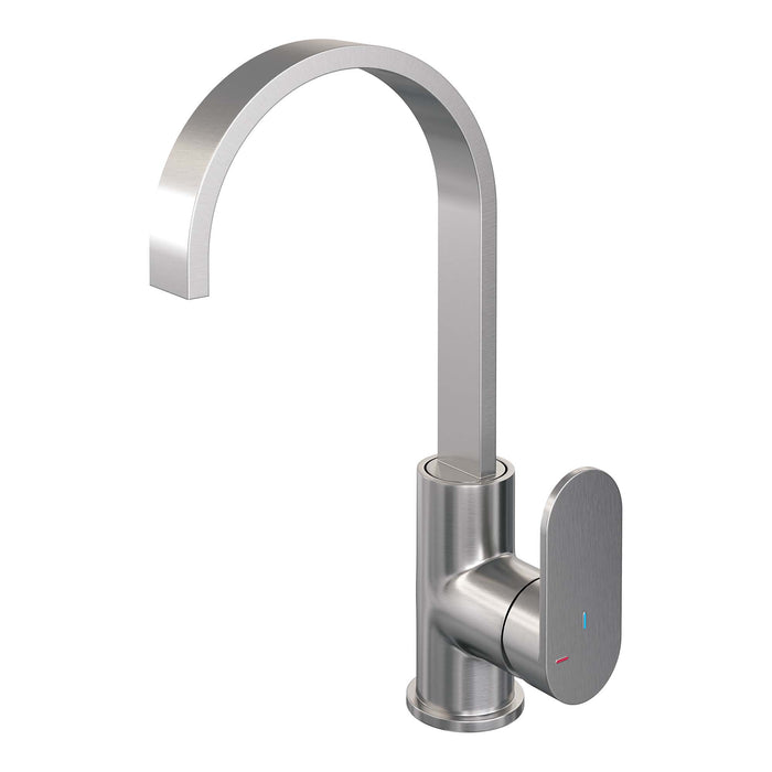 Brauer Edition wastafelkraan hoog cascade - Geborsteld Koper PVD - 5-GK-003-S1