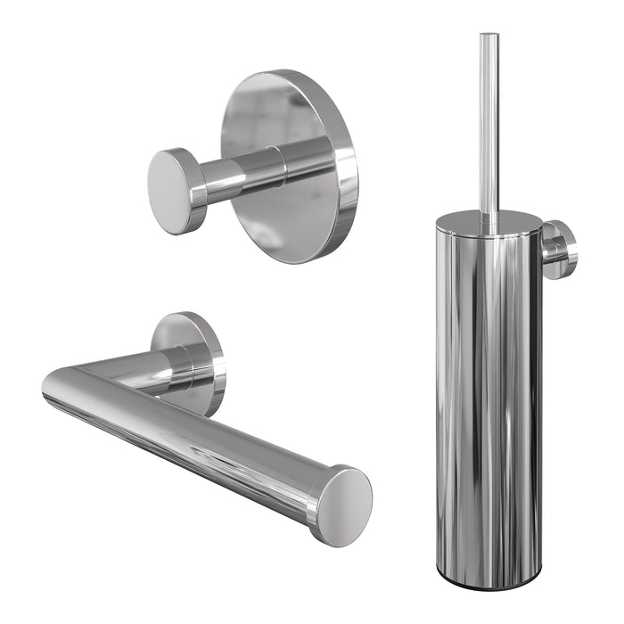 Brauer Brushed Edition toilet accessoires set 3-in-1 Geborsteld RVS PVD