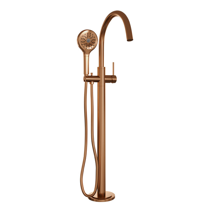 Brauer Copper Edition vrijstaande badkraan - 3 standen handdouche - Geborsteld Koper PVD - 5-GK-042-2