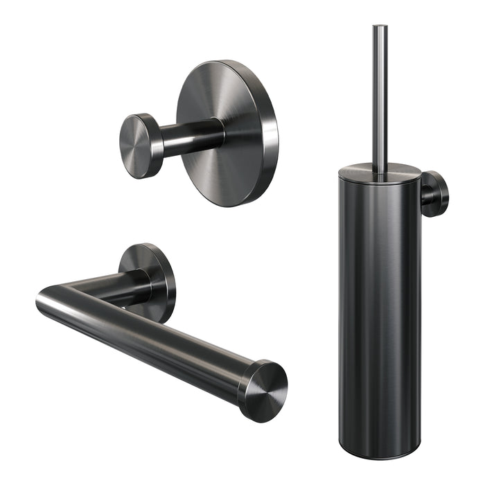 Brauer Gold Edition toilet accessoires set 3-in-1 Geborsteld Goud PVD -  5-GG-152