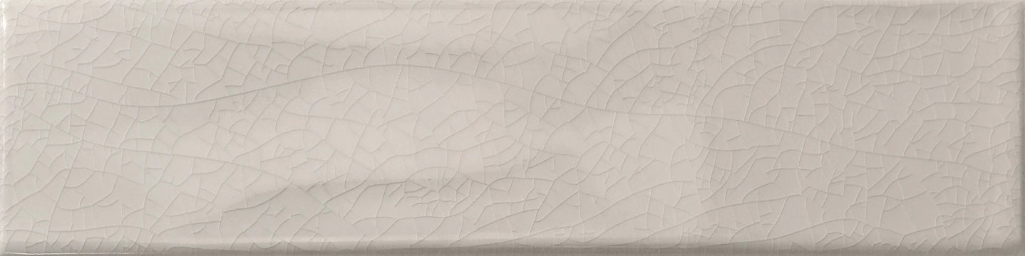 Carmen Ceramica, Monocroma - Light Grey, Crackled, 7.5x30cm, 9.50mm, Rett.