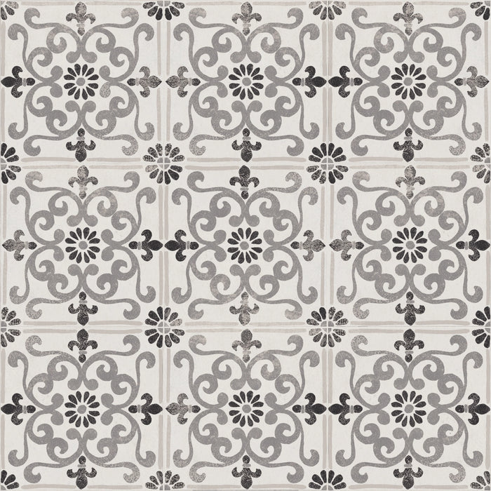 Ceramiche Castelvetro, Cementine - CCM20R17C - Tappeto C B/n, Naturale, 20x20cm, 10.00mm, Rett.