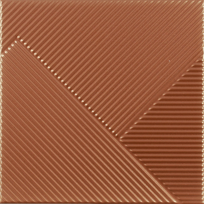 Dune Ceramica, Stripes - 187557 - Copper, Matt, 25x25cm, 10.00mm, Rett.