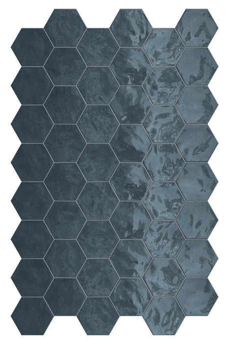 Terratinta Ceramiche, Hexa - TTHXW08G - Ocean Wave, Glossy, 15x17.3cm, 10.00mm