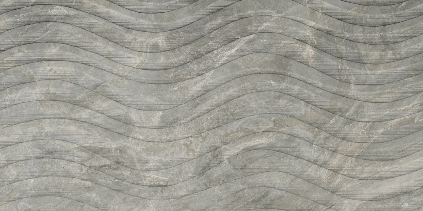 Italgraniti, Marble Experience - MB03BAO - Orobico Grey, Onda, 60x120cm, 9.00mm, Rett.