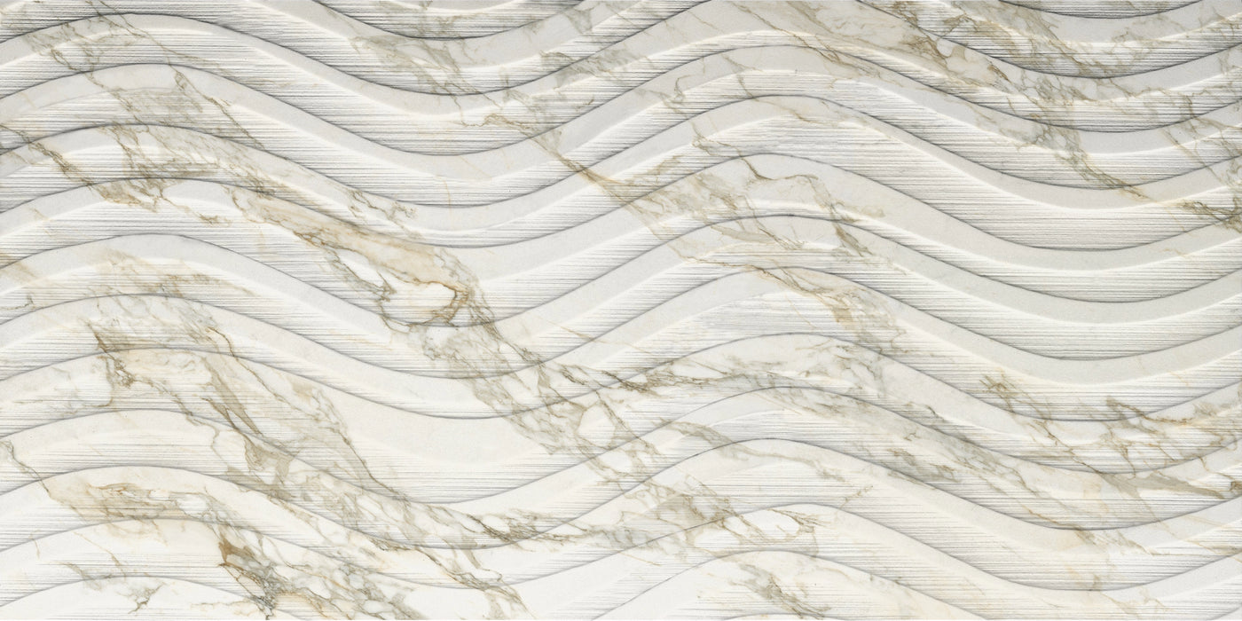 Italgraniti, Marble Experience - MB02BAO - Calacatta Gold, Onda, 60x120cm, 9.00mm, Rett.