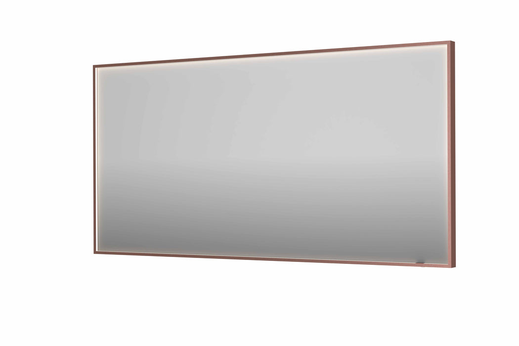 Ink SP19 spiegel 160x80cm in stalen kader met rondom indirecte LED verlichting - Geborsteld koper - 8409099