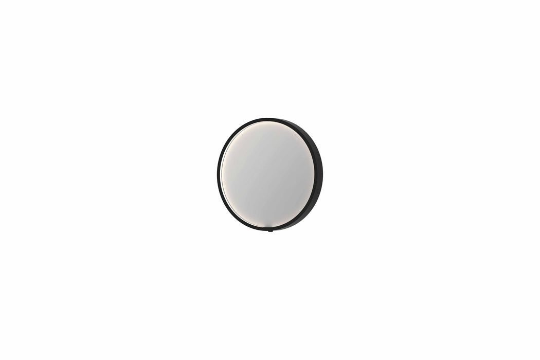 Ink SP24 spiegel rond 40cm met kader - direct LED verlichting rondom, geborsteld metaal zwart - 8409455