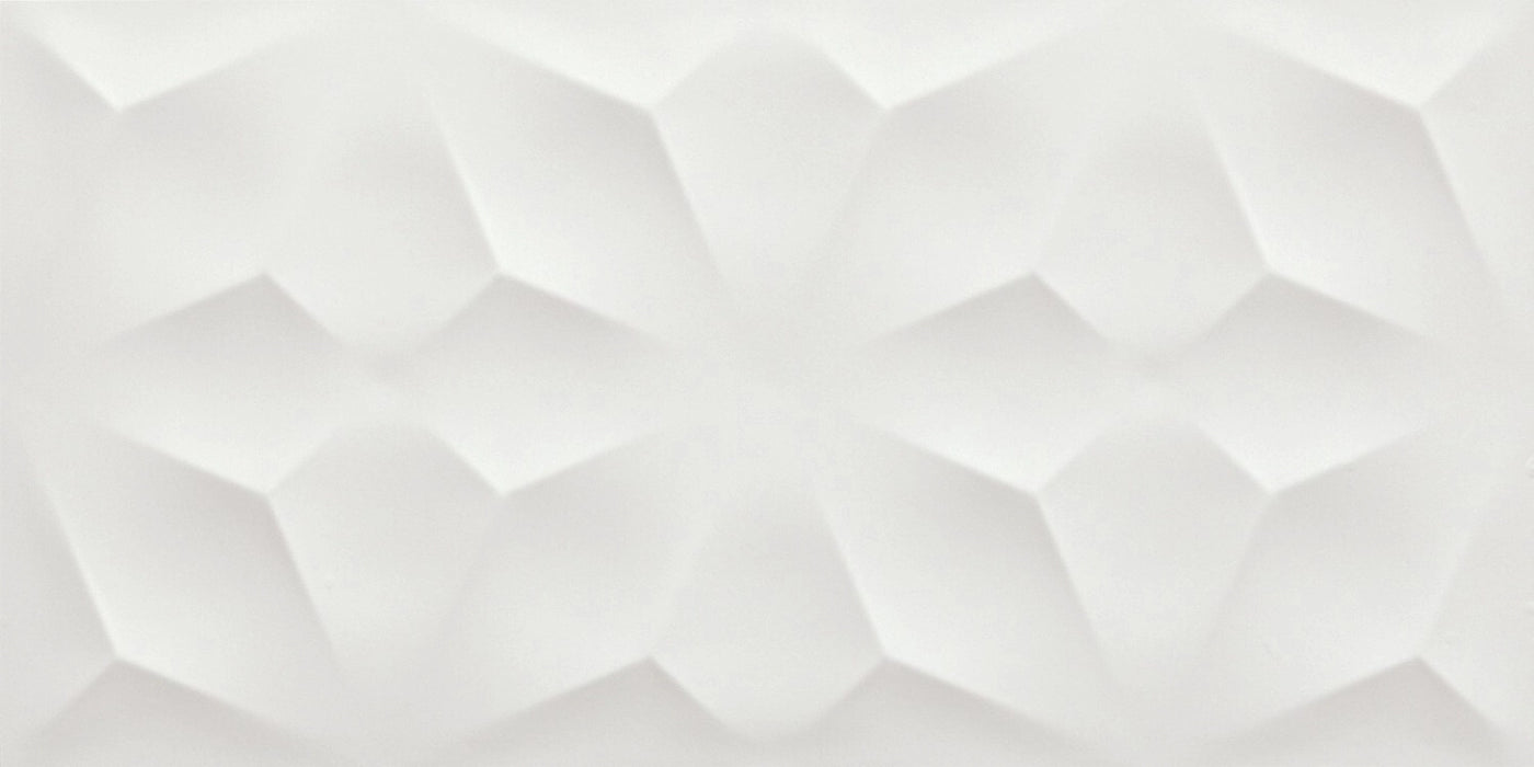 Atlas Concorde, 3d Wall Design - 8DDI - Geometric  3d Diamond White, Matt, 40x80cm, 9.00mm