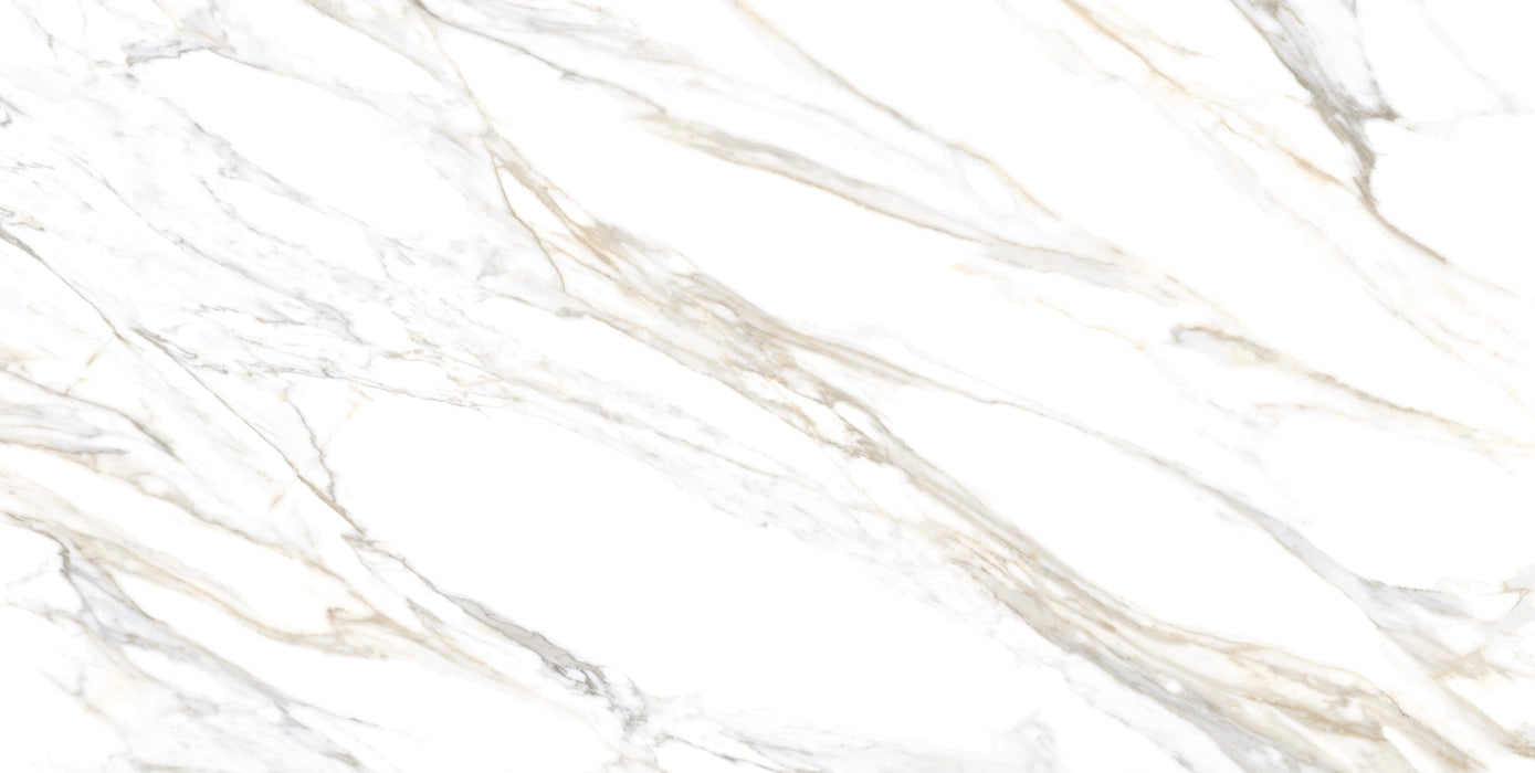 Tau Ceramica, Invictus - Calacatta, Polished, 60x120cm, 10.50mm, Rett.