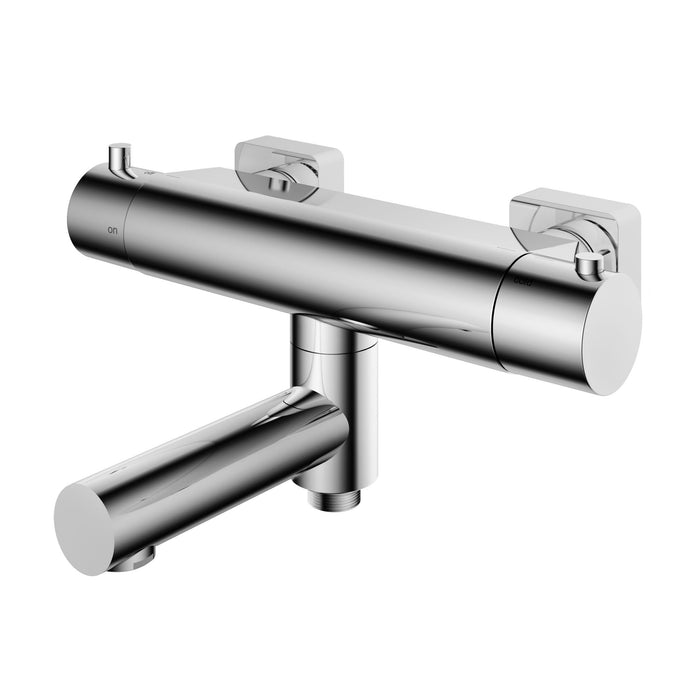 Hotbath Gal GL020BGP thermostatische badmengkraan met wegdraaibare omstel uitloop - Geborsteld Gunmetal PVD