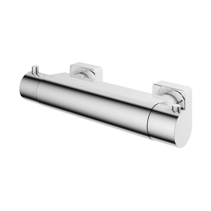 Hotbath Gal GL008BGP thermostatische douchemengkraan met 1/2" onderaansluiting - Geborsteld Gunmetal PVD