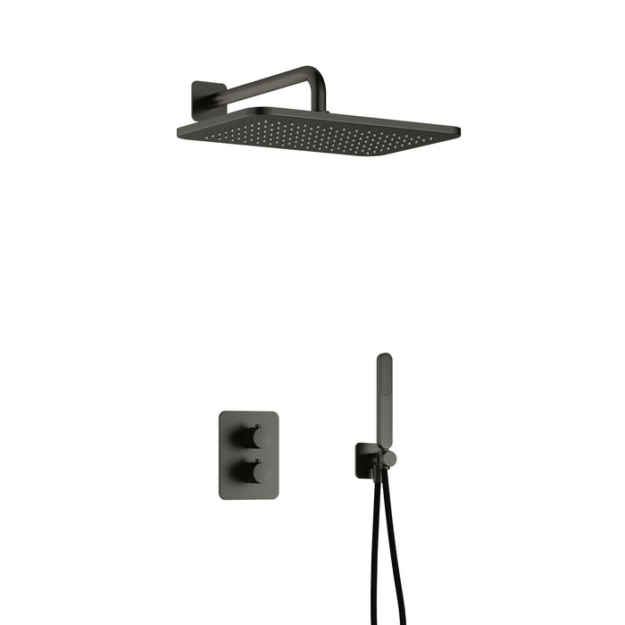 Hotbath Gal IBS40A inbouw doucheset met 2-weg stop-omstel met gl106 - Geborsteld Gunmetal PVD