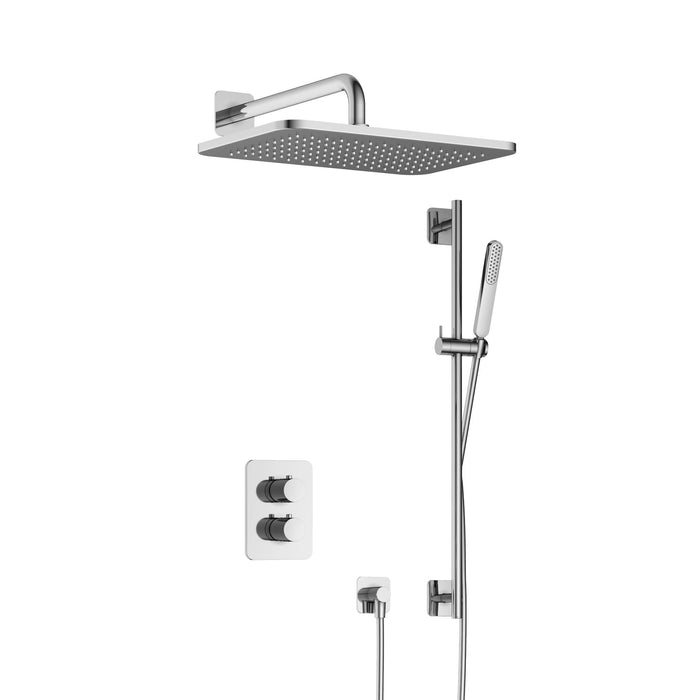 Hotbath Gal IBS40A inbouw doucheset met 2-weg stop-omstel met gl106 en glijstang - Geborsteld Gunmetal PVD