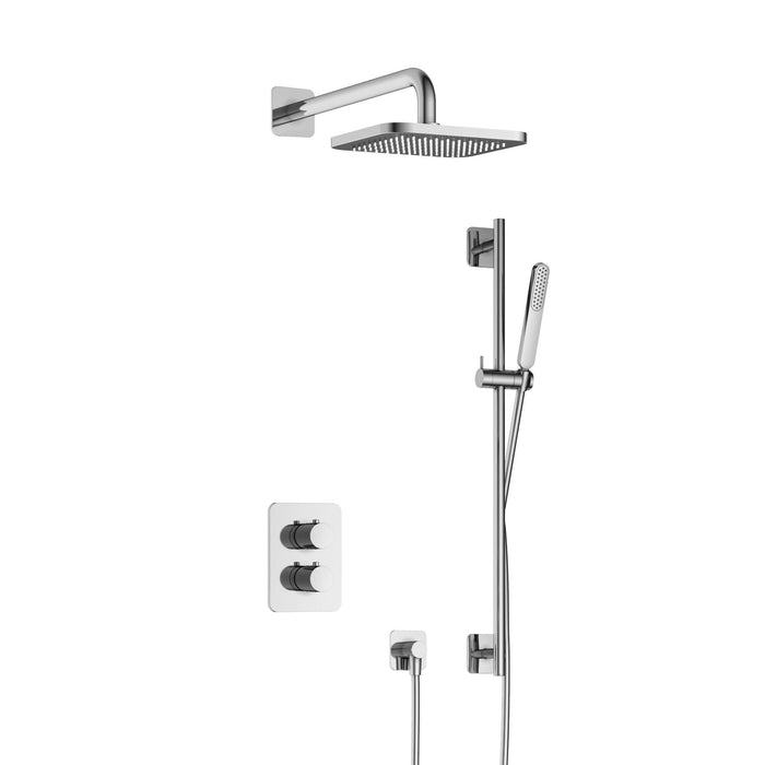 Hotbath Gal IBS40A inbouw doucheset met 2-weg stop-omstel Glijstang - Geborsteld Gunmetal PVD