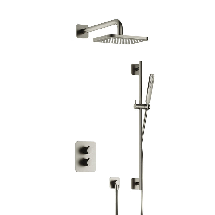 Hotbath Gal IBS40A inbouw doucheset met 2-weg stop-omstel Glijstang - Geborsteld Gunmetal PVD