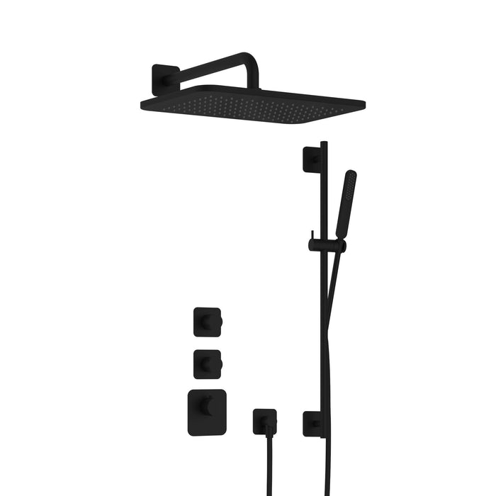 Hotbath Gal IBS40 inbouw doucheset High Flow met 2 stopkranen met gl106 en glijstang - Geborsteld Messing PVD