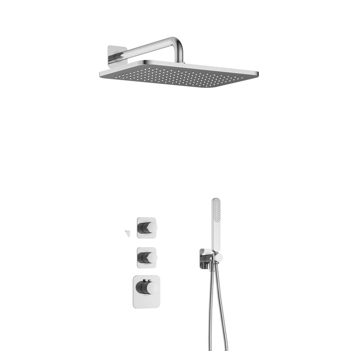 Hotbath Gal IBS40 inbouw doucheset High Flow met 2 stopkranen met gl106 - Geborsteld Gunmetal PVD