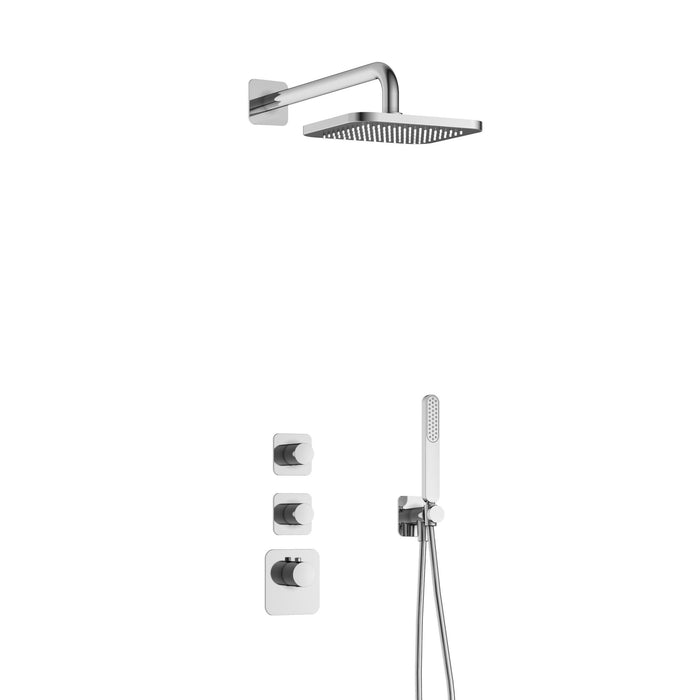 Hotbath Gal IBS40 inbouw doucheset High Flow met 2 stopkranen - Geborsteld Gunmetal PVD