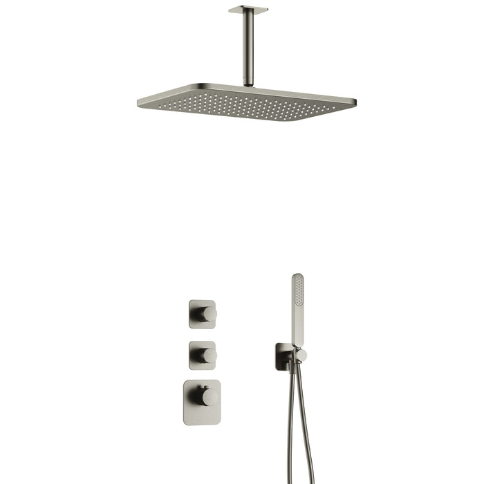 Hotbath Gal IBS40 inbouw doucheset High Flow met 2 stopkranen met plafondbuis en gl106 - Chroom