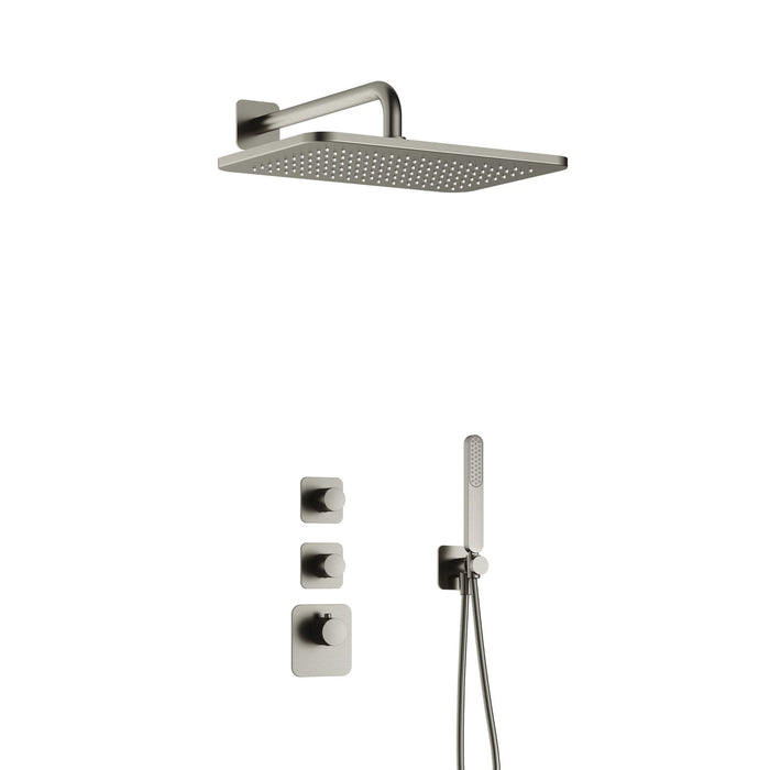 Hotbath Gal IBS40 inbouw doucheset High Flow met 2 stopkranen met gl106 - Geborsteld Gunmetal PVD