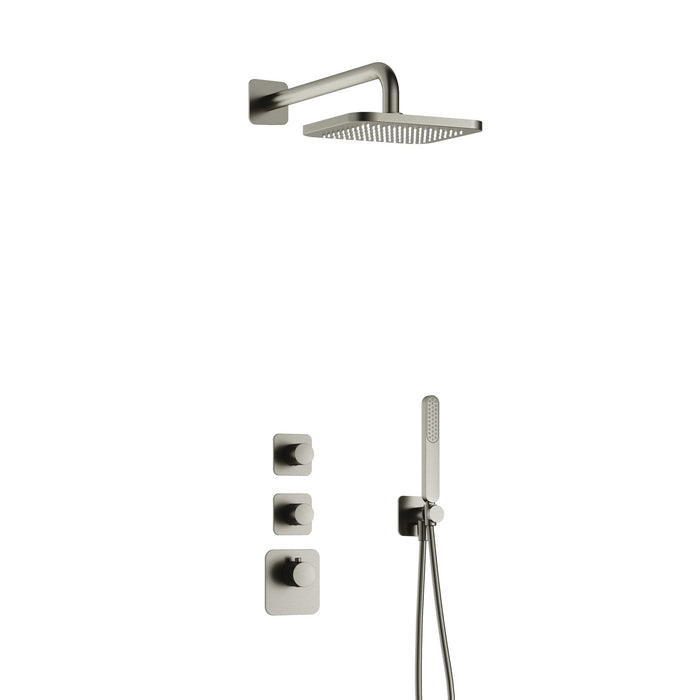 Hotbath Gal IBS40 inbouw doucheset High Flow met 2 stopkranen - Geborsteld Gunmetal PVD