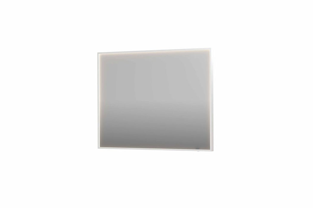 Ink SP19 spiegel 100x80cm in stalen kader met rondom indirecte LED verlichting - Mat Wit - 8409066