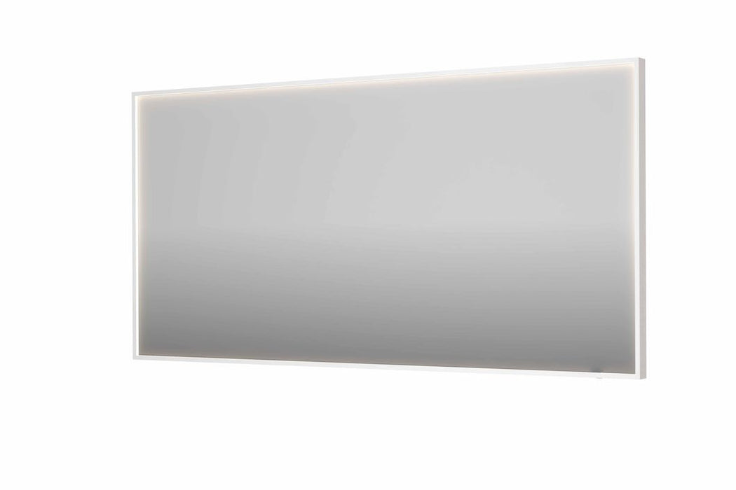 Ink SP19 spiegel 160x80cm in stalen kader met rondom indirecte LED verlichting - Mat Wit - 8409096