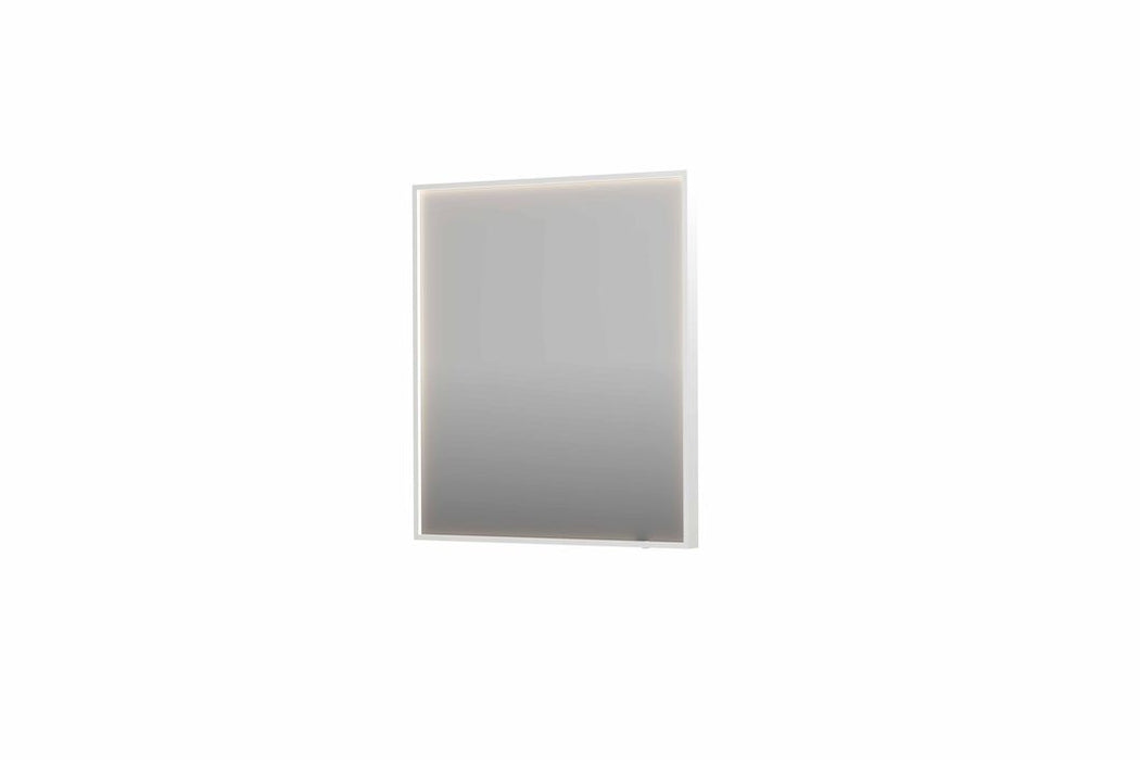 Ink SP19 spiegel 70x80cm in stalen kader met rondom indirecte LED verlichting - Mat Wit - 3748490