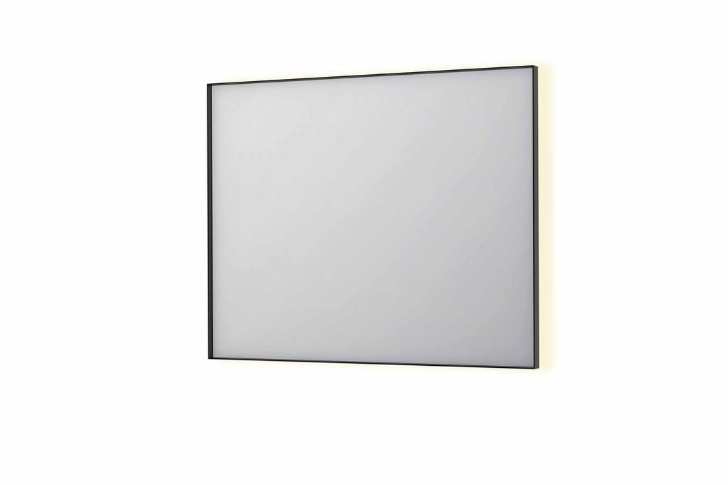 Ink SP32 spiegel 100x80cm - LED verlichting rondom, geborsteld metaal zwart - 8410065