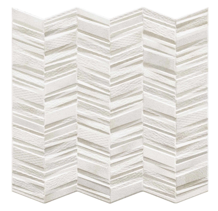 Realonda, Chevron - White, Mate, 44x44cm, 10.00mm