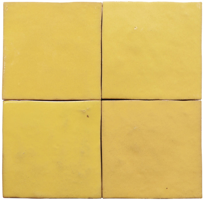 Cevica, Zelij - CEM10 - Amarillo, Brillo, 10x10cm, 10.00mm