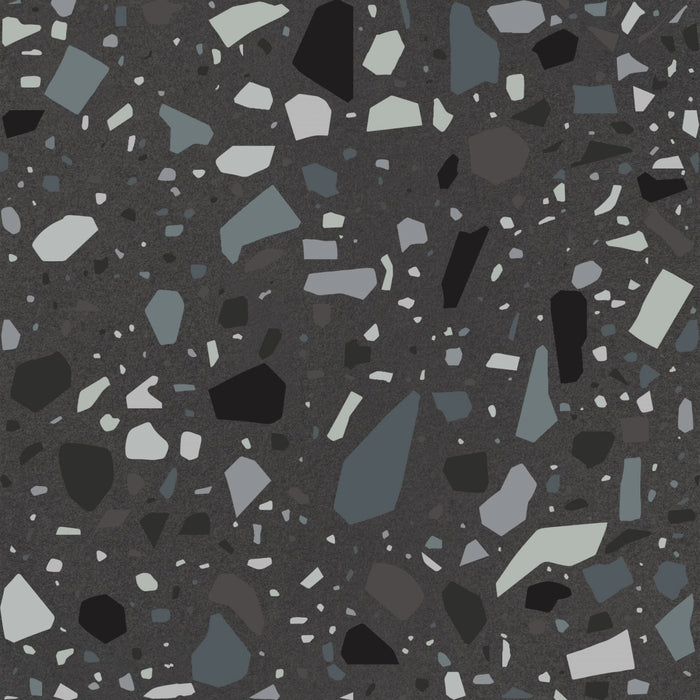 Quintessenza Ceramiche, Confetti - CNF107M - Nero Petrolio, Matt, 18.6x18.6cm, 9.00mm