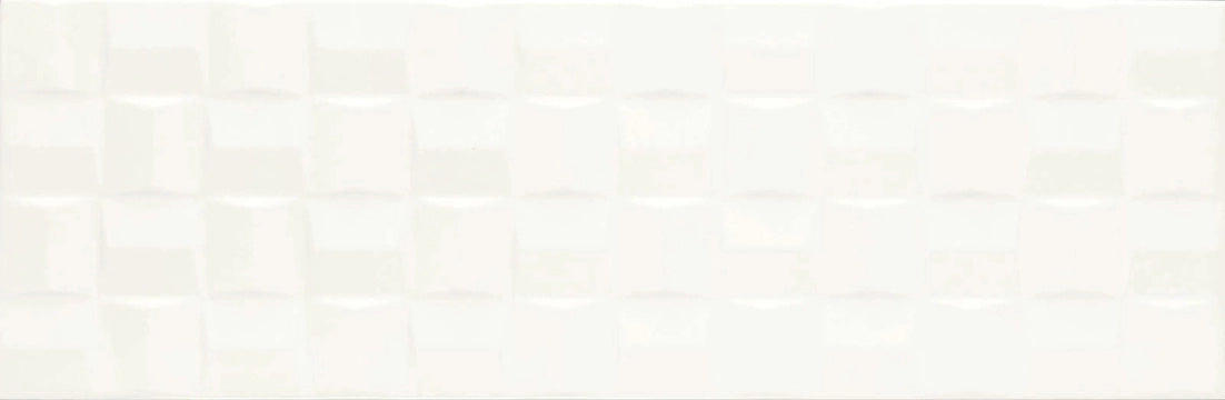 Marazzi, Absolute White - M021 - Struttura Cube 3d, Satinato, 25x76cm, 9.00mm