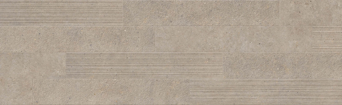 Italgraniti, Silver Grain + Ceppo Di Gré - SI04EAM - Silver Grain Taupe, Mix Superfici, 20x120cm, 9.00mm, Rett.