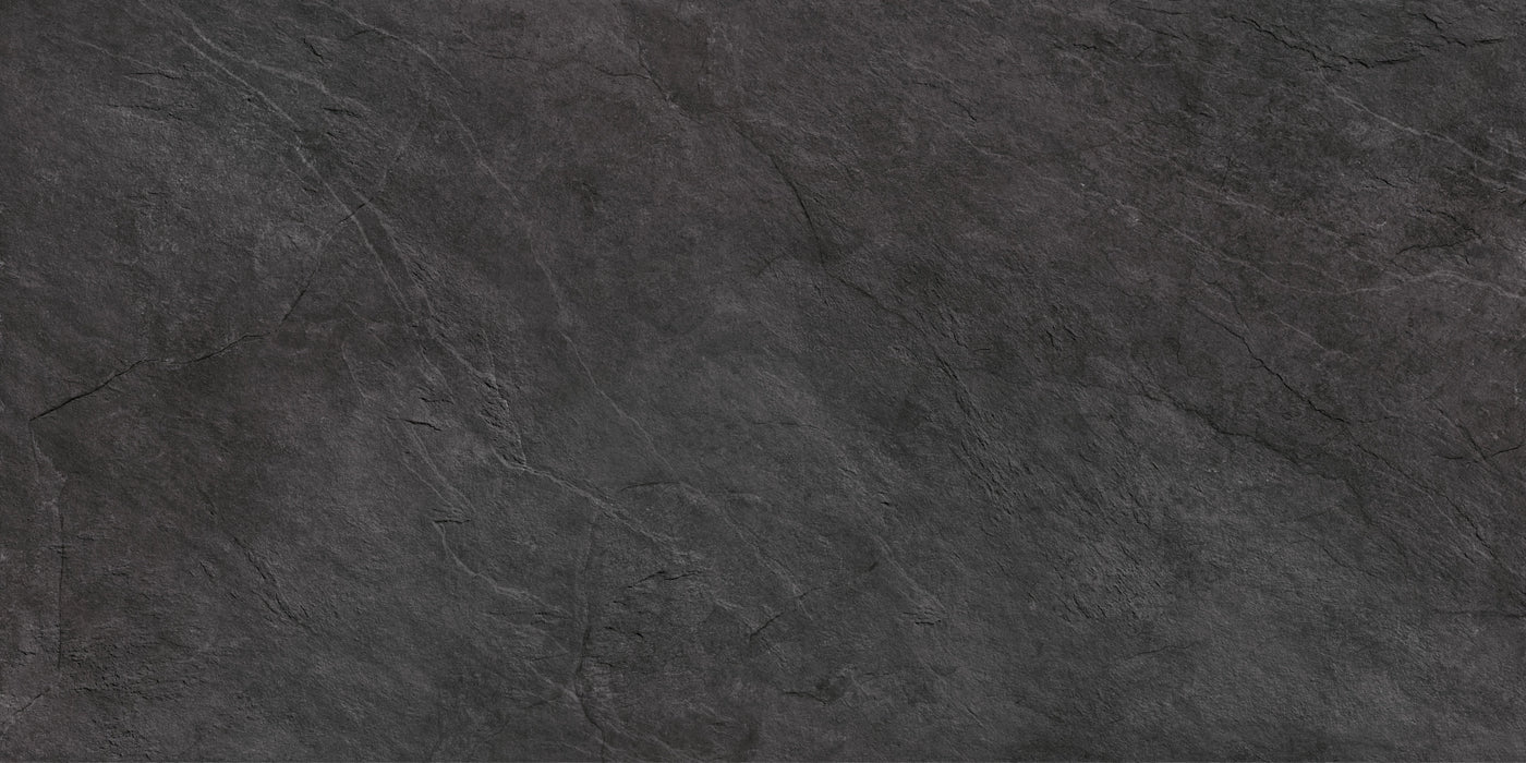 Ceramiche Supergres, Stonework - AN12 - Ardesia Nera, Matt, 60x120cm, 9.00mm, Rett.