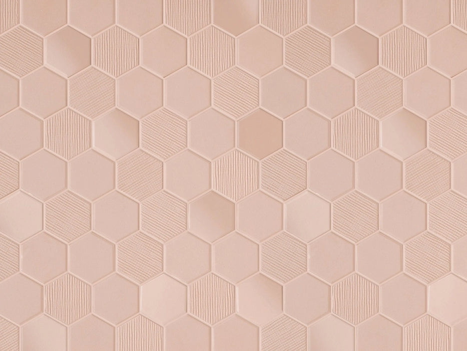 Terratinta Ceramiche, Hexa - Rosy Blush, Matt, 14x15cm, 10.00mm, Rett.